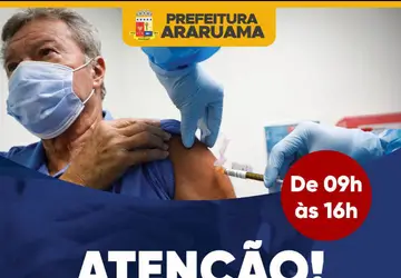 Vacinação contra a COVID-19 em Araruama, agora será na Praça João Hélio.