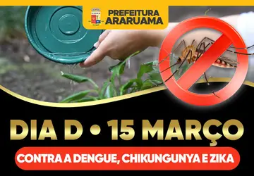Prefeitura de Araruama vai realizar o "Dia D" contra a dengue no bairro Parati